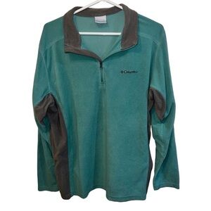 Columbia Teal and Gray Fleece Sweatshirt L